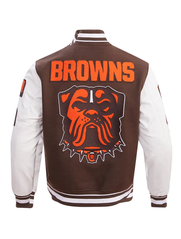 Spencer Varsity Cleveland Browns Wool Letterman Jacket