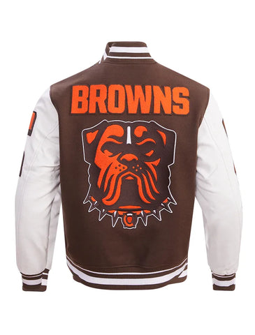 Spencer Varsity Cleveland Browns Wool Letterman Jacket