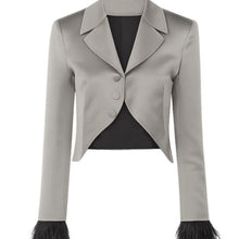 Jenna Ortega Paris Fashion Week Grey Blazer