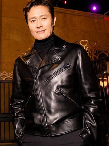 Lee Byung-hun Squid Game S02 Black Leather Jacket