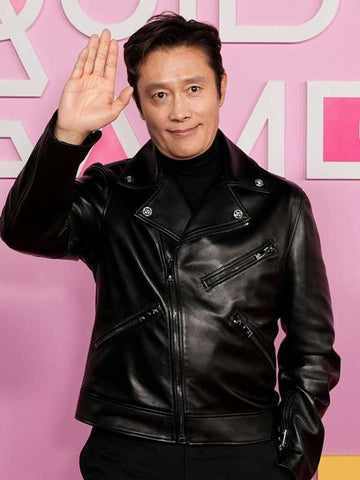 Lee Byung-hun Squid Game S02 Black Leather Jacket