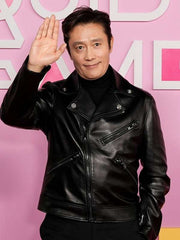 Lee Byung-hun Squid Game S02 Black Leather Jacket