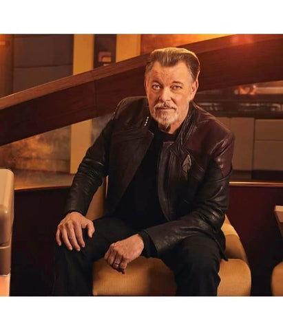 Star Trek Picard Season 3 Riker Leather Jacket Starfleet Costume