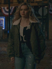 Stargirl Season 3 Brec Bassinger Quilted Green Jacket