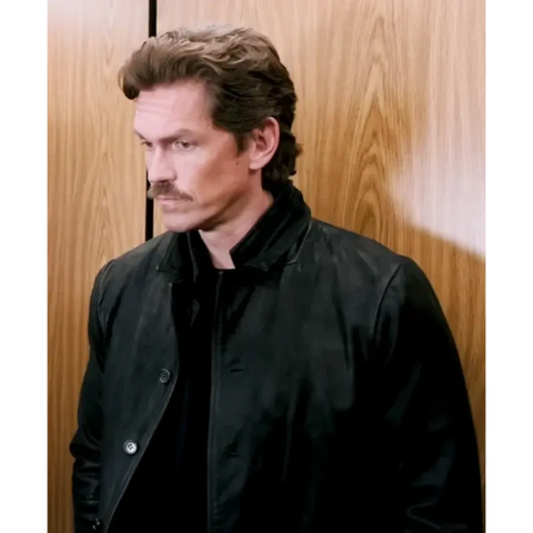 Steve Howey High Potential S02 Black Leather Jacket