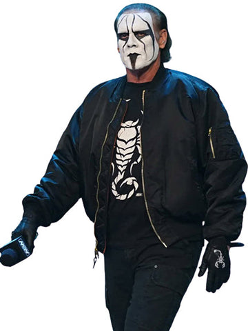 Sting Black Bomber Jacket