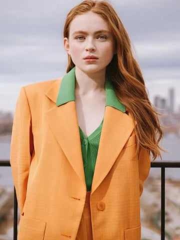 Stranger Things S04 Sadie Sink Orange Blazer