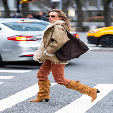 Suki Waterhouse Suede Leather Jacket