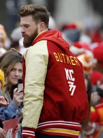Super Bowl Parade Harrison Butker Varsity Jacket