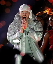 Bad Bunny Silver Embellished Coat