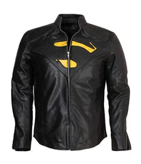 Superman Smallville Black Leather Jacket Cosplay Costume