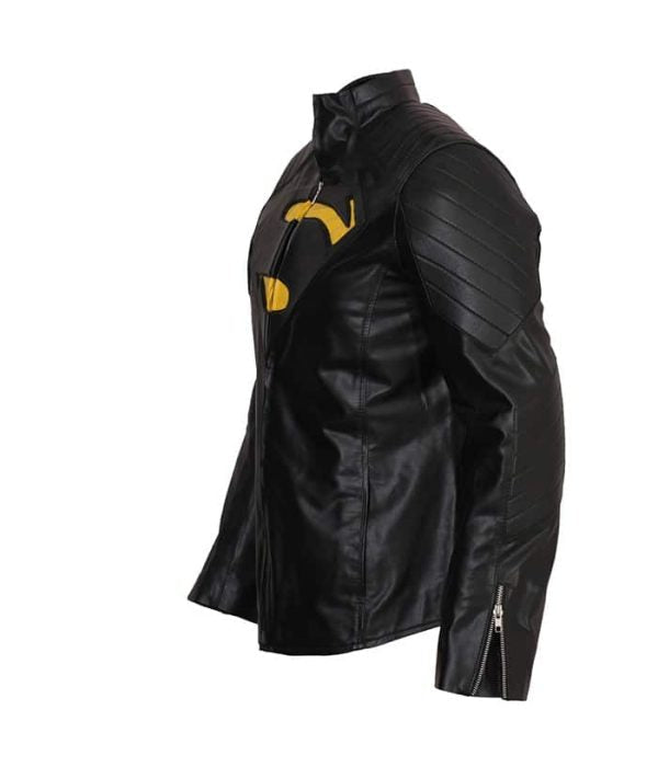 Superman Smallville Black Leather Jacket Cosplay Costume