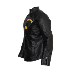 Superman Smallville Black Leather Jacket Cosplay Costume