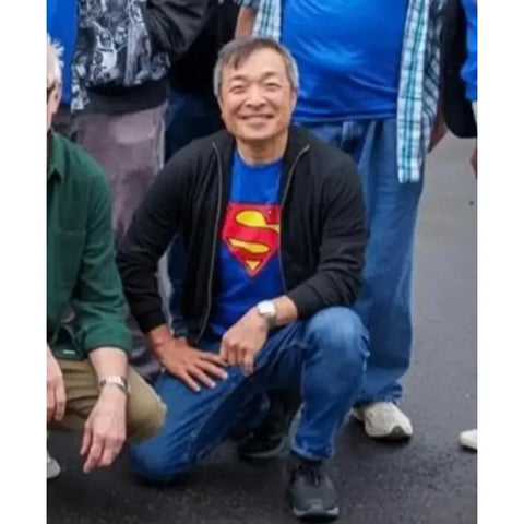 Superman 2025 Jim Lee Black Wool Jacket
