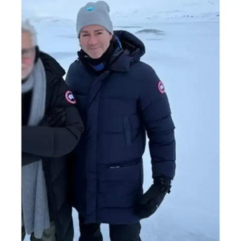 Superman 2025 Peter Safran Blue Puffer Coat