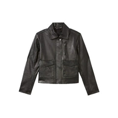 Supinder Wraich Allegiance S2 Black Cropped Leather Jacket