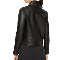 Supinder Wraich Allegiance S2 Black Cropped Leather Jacket
