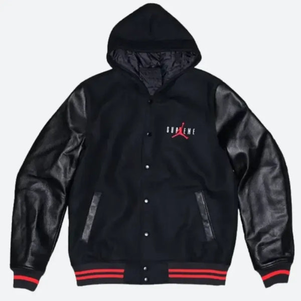 Supreme X Jordan Black Varsity Jacket