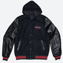 Supreme X Jordan Black Varsity Jacket