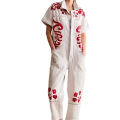 Sweet Magnolias S04 Caroline Lagerfelt Red Floral Jumpsuit