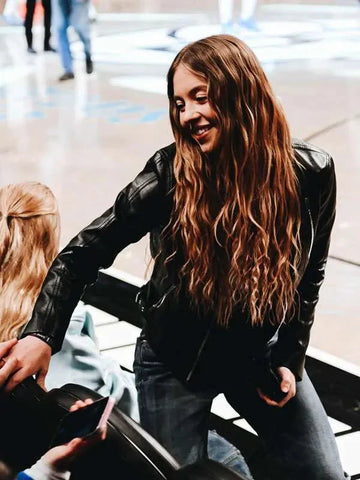 NBA Game 2025 Sydney Sweeney Leather Jacket