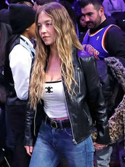 NBA Game 2025 Sydney Sweeney Leather Jacket