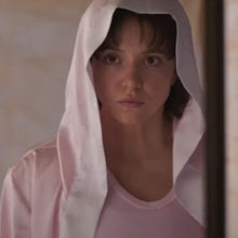Christy Martin Sydney Sweeney Pink Satin Robe
