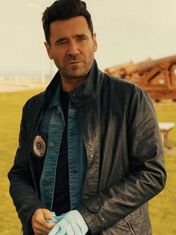 Allan Hawco Saint-Pierre Black Leather Jacket