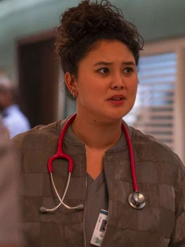 Dr. Dana Dang Brilliant Minds Grey Bomber Jacket