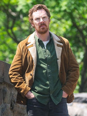 Eric S01 Benedict Cumberbatch Brown Shearling Jacket