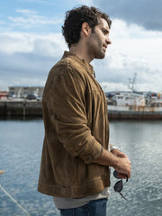 Gangs Of Galicia S01 Tamar Novas Suede Leather Jacket