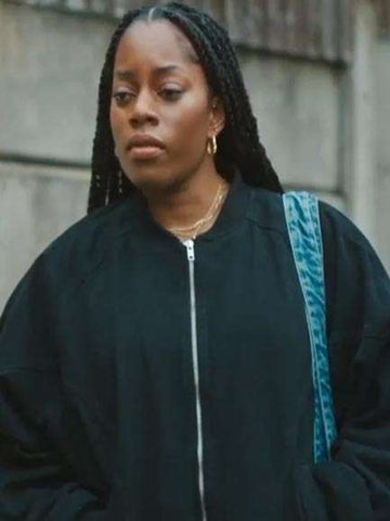 Dionne Brown Queenie S01 Black Bomber Jacket