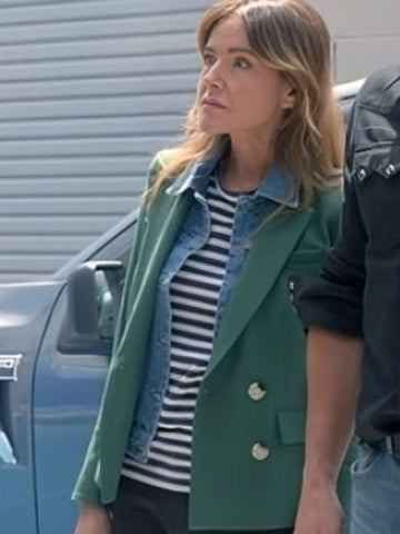 Christa Miller Shrinking S02 Green Blazer