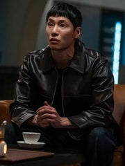 Um Tae-Seong The Trunk 2024 Black Leather Jacket