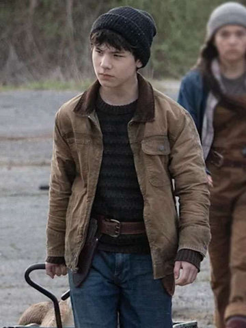 Hershel Rhee The Walking Dead Dead City Brown Jacket