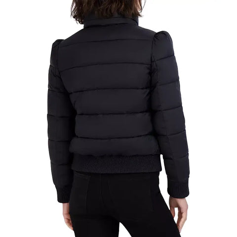 Tahari Cole Quilted Black Puffer Jacket