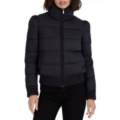 Tahari Cole Quilted Black Puffer Jacket