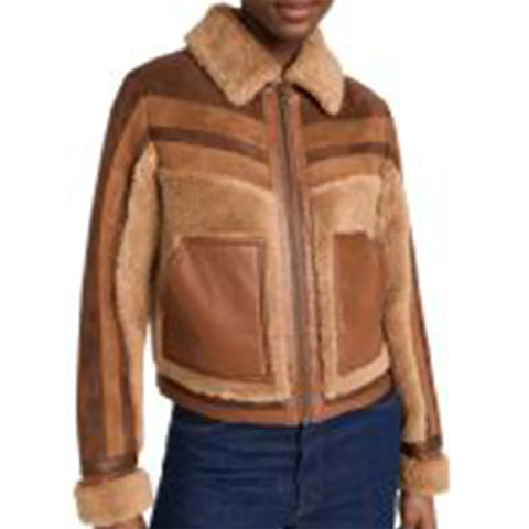 Tayler Buck Superman & Lois S03 Sherpa Leather Jacket