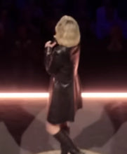 Taylor Tomlinson Prodigal Daughter Black Leather Coat