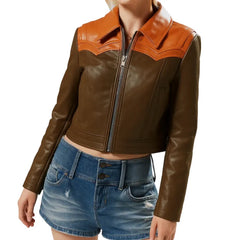 Jiwon Lee Vampirina Teenage Vampire Brown Leather Jacket