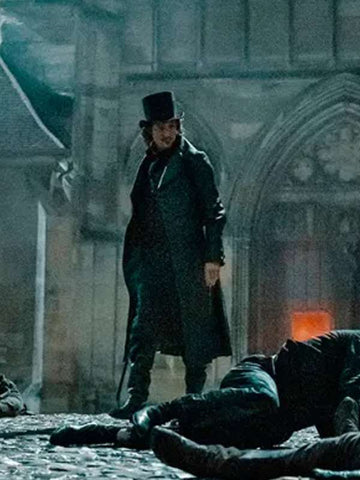 Pierre Niney The Count of Monte-Cristo 2024 Black Leather Coat