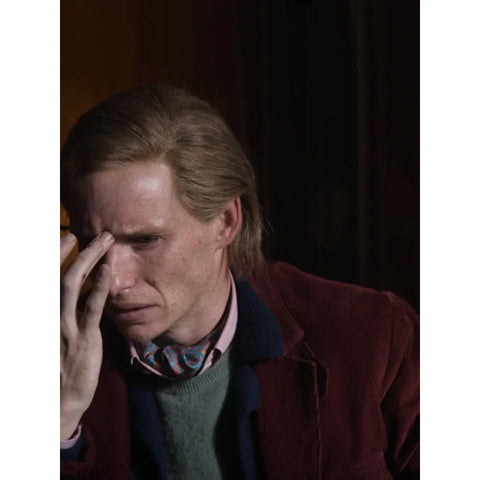 Eddie Redmayne The Day of the Jackal Maroon Blazer