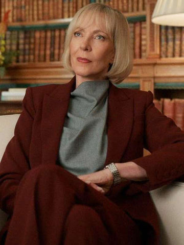Grace Penn The Diplomat S02 Maroon Blazer