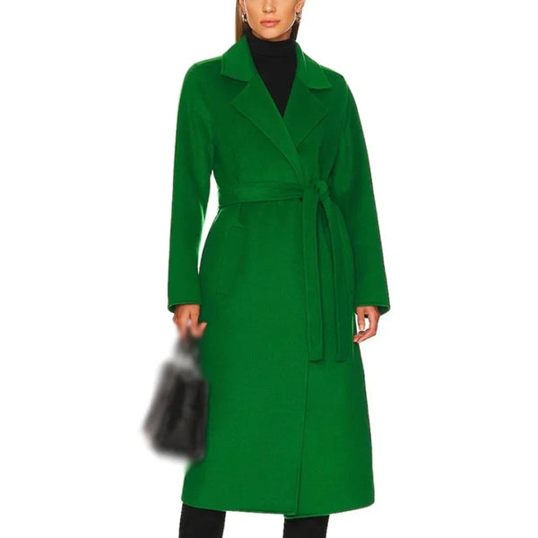 The Equalizer S04 Liza Lapira Green Belted Coat