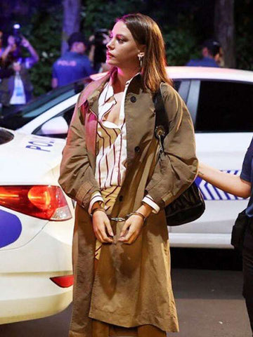 Devin Akin The Family Brown Trench Coat