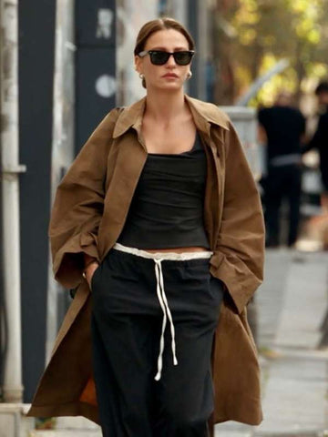 Devin Akin The Family Brown Trench Coat