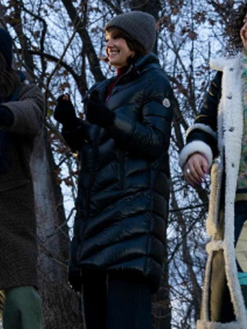 Grace Gordon Greene The Girls on the Bus Black Puffer Coat