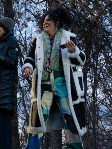 Lola Rahaii The Girls on the Bus Shearling Leather Coat