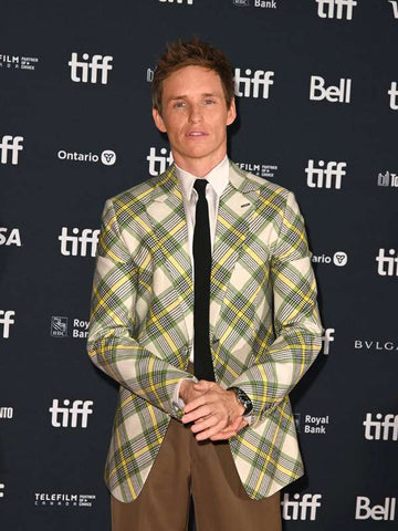 Eddie Redmayne The Good Nurse Event Tiff Checkered Blazer