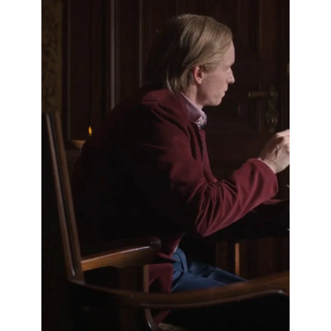 Eddie Redmayne The Day of the Jackal Maroon Blazer